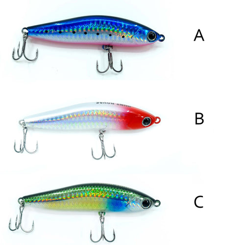 Ceema stickabait fishing lure available online in Abu Dhabi, UAE. Great for long casting, this lure will attract kingfish, queenfish, shaari, trevally and many more. If you like deep sea fishing in Abu dhabi or beach fishing, this is an option for you. 