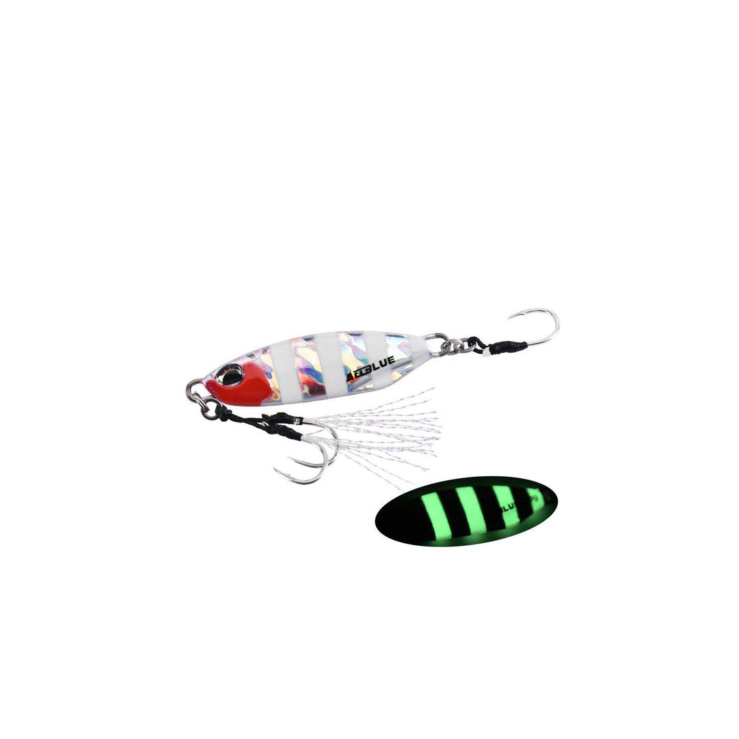 Drager (slow) jig in 20g and 30g in red and white stripe, is available at online tackle store www.ff-tackle.com. It is the perfect fishing lure for fishing the UAE waters, particularly mangrove fishing, kayak fishing, reef fishing or deep sea fishing. Queen fish and golden trevally love this lure.