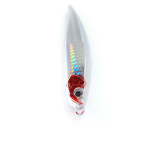 Load image into Gallery viewer, The Heavy Hitter stickbait available in 3 colours, is effective for many different species that feed topwater such as King fish, Queen Fish (Dila), Golden Trevally (Zeraidy) and smaller Yellow Fin and Long Tail Tuna. floating, diving stickbait ideal for fishing the UAE waters. available at online tackle store www.ff-tackle.com
