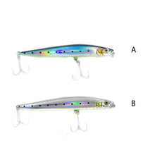 Load image into Gallery viewer, The Ghosting stickbait available in 2 colours, is effective for many different species that feed topwater such as King fish, Queen Fish (Dila), Golden Trevally (Zeraidy) and smaller Yellow Fin and Long Tail Tuna. floating, diving stickbait ideal for fishing the UAE waters. available at online tackle store www.ff-tackle.com
